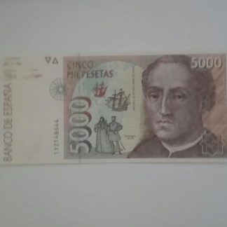 billete de 5000 pesetas cristobal colon 1992 sc serie Y