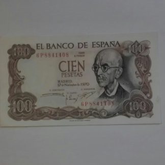 billete español 100 pesetas manuel de falla 1970 sc serie P