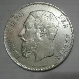 moneda plata leopoldo ii belgica