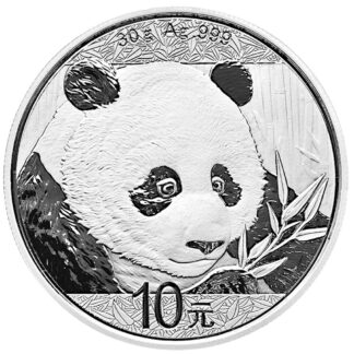 moneda plata panda 2018