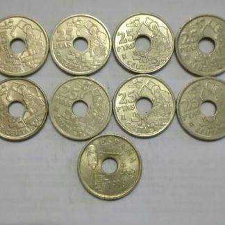 lote monedas de 25 pesetas 1998 ceuta sc-